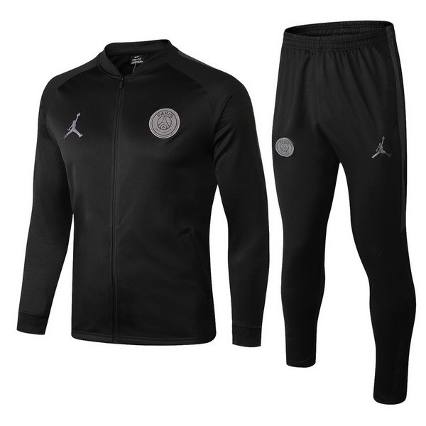 Survetement Football De Laine Enfant PSG 2018-19 Noir Gris